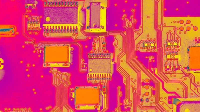 PCB under Thermal Imager
